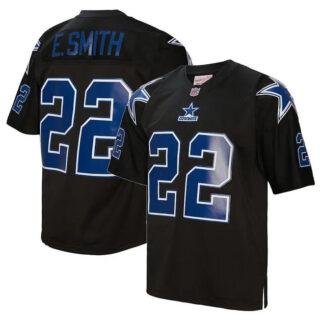 Men's Dallas Cowboys #22 Emmitt Smith Black Throwback Limited Stitched Football Jersey