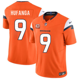Men's Denver Broncos #12 RJ Harvey Orange 2025 F.U.S.E. With 1-Star C Patch Vapor Limited Stitched Football Jersey