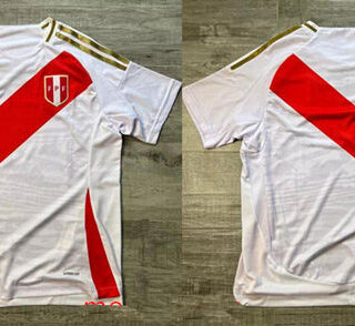 Men's FPF Peru 2024 White Home Soccer Jersey