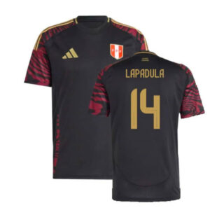 Men's FPF Peru #14 Lapadula 2024-25 Black Away Soccer Jersey