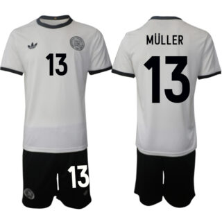 Men's Germany #13 Thomas Muller White 2025 Home Soccer Jersey Suit