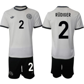 Men's Germany #2 Antonio Rudiger White 2025 Home Soccer Jersey Suit