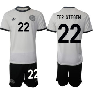 Men's Germany #22 Marc-Andre ter Stegen White 2025 Home Soccer Jersey Suit