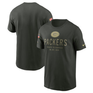 Men's Green Bay Packers Forest Green 2025 Salute to Service Sideline Primary Edge Dri-FIT T-Shirt