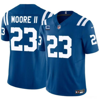 Men's Indianapolis Colts #23 Kenny Moore II Blue 2025 F.U.S.E. With 4-Star C Patch Vapor Limited Stitched Football Jersey