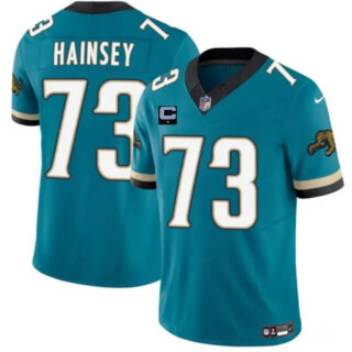Men's Jacksonville Jaguars #73 Robert Hainsey Teal 2025 F.U.S.E. With 1-Star C Patch Prowler Throwback Vapor Limited Stitched Football Jersey