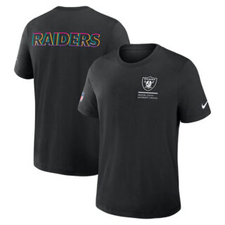 Men's Las Vegas Raiders Black 2025 Crucial Catch Tri-Blend Dri-FIT T-Shirt