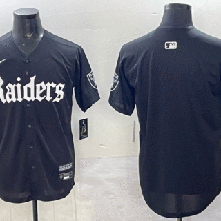 Men's Las Vegas Raiders Blank Black 'Gothic Sin City Shadows Edition' Vapor Limited Stitched Baseball Jersey