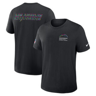 Men's Los Angeles Chargers Black 2025 Crucial Catch Tri-Blend Dri-FIT T-Shirt