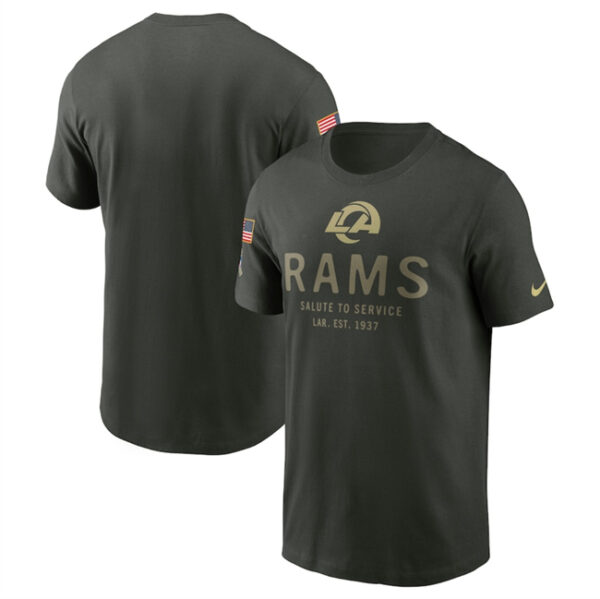 Men's Los Angeles Rams Forest Green 2025 Salute to Service Sideline Primary Edge Dri-FIT T-Shirt
