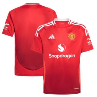 Men's Manchester United Custom 2024 25 Red Home Soccer Jersey