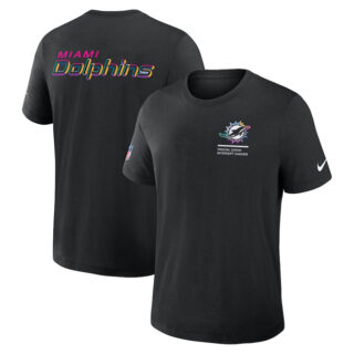 Men's Miami Dolphins Black 2025 Crucial Catch Tri-Blend Dri-FIT T-Shirt
