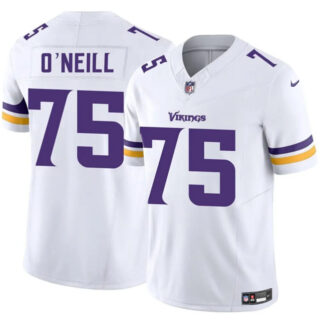 Men's Minnesota Vikings #75 Brian O'Neill White 2025 F.U.S.E. Vapor Untouchable Limited Stitched Jersey
