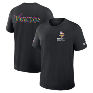 Men's Minnesota Vikings Black 2025 Crucial Catch Tri-Blend Dri-FIT T-Shirt