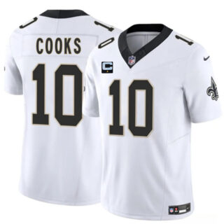 Men's New Orleans Saints #10 Brandin Cooks White 2025 F.U.S.E With 1-Star C Patch Vapor Limited Stitched Football Jersey