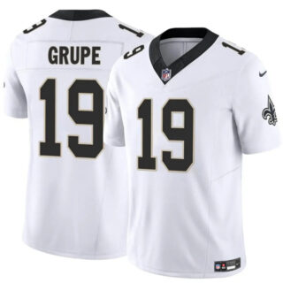 Men's New Orleans Saints #19 Blake Grupe White 2025 F.U.S.E Vapor Limited Stitched Football Jersey
