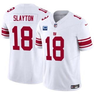 Men's New York Giants #18 Darius Slayton White 2025 F.U.S.E. With 1-Star C Patch Vapor Untouchable Limited Stitched Jersey