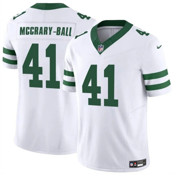 Men's New York Jets #41 Marcelino McCrary-Ball White 2025 F.U.S.E. Vapor Untouchable Limited Stitched Jersey