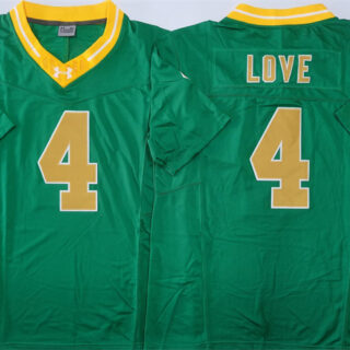 Men's Notre Dame Fighting Irish #4 Jeremiyah Love Green 2024 F.U.S.E. Limited Stitched Jersey