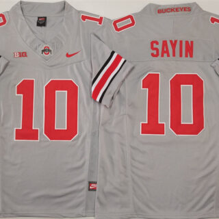 Men's Ohio State Buckeyes #10 Julian Sayin Grey 2025 F.U.S.E. Limited Stitched Jersey