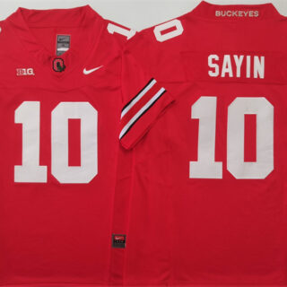 Men's Ohio State Buckeyes #10 Julian Sayin Red F.U.S.E. Limited Stitched Jersey