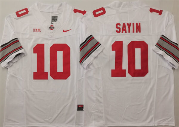 Men's Ohio State Buckeyes #10 Julian Sayin White 2025 F.U.S.E. Limited Stitched Jersey