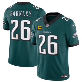 Men's Philadelphia Eagles #26 Saquon Barkley Green 2025 F.U.S.E. With 4-Star C Patch Vapor Untouchable Limited Stitched Football Jersey