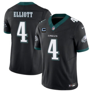 Men's Philadelphia Eagles #4 Jake Elliott Black 2025 F.U.S.E. With 4-Star C Patch Vapor Untouchable Limited Throwback Stitched Football Jersey