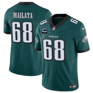 Men's Philadelphia Eagles #68 Jordan Mailata Green 2025 F.U.S.E. With 2-Star C Patch Vapor Untouchable Limited Stitched Football Jersey