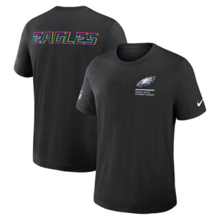 Men's Philadelphia Eagles Black 2025 Crucial Catch Tri-Blend Dri-FIT T-Shirt