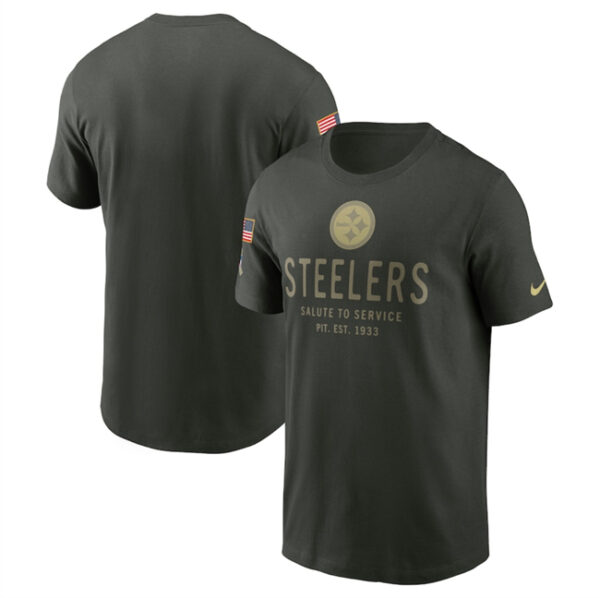 Men's Pittsburgh Steelers Forest Green 2025 Salute to Service Sideline Primary Edge Dri-FIT T-Shirt