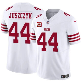 Men's San Francisco 49ers #44 Kyle Juszczyk White 2025 F.U.S.E. With 2-Star C Patch Vapor Untouchable Limited Stitched Football Jersey