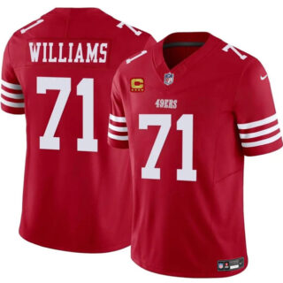 Men's San Francisco 49ers #71 Trent Williams Red 2025 F.U.S.E. With 4-Star C Patch Vapor Untouchable Limited Stitched Football Jersey