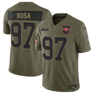 Men's San Francisco 49ers #97 Nick Bosa Olive 2025 F.U.S.E. Salute to Service Limited Stitched Football Jersey