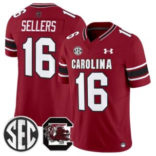 Men's South Carolina Gamecocks #16 LaNorris Sellers Garnet 2025 F.U.S.E. Stitched Jersey