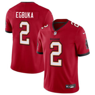 Men's Tampa Bay Buccaneers #2 Emeka Egbuka Red 2025 Draft Vapor Limited Stitched Jersey