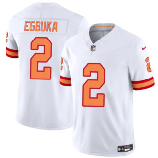 Men's Tampa Bay Buccaneers #2 Emeka Egbuka White 2025 F.U.S.E. Vapor Limited Stitched Jersey