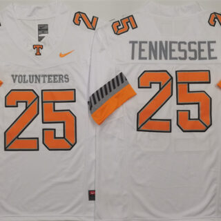 Men's Tennessee Volunteers #25 Tennessee White 2025 F.U.S.E. Stitched Jersey