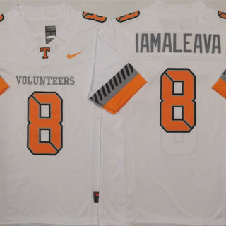 Men's Tennessee Volunteers #8 Nico Iamaleava White 2025 F.U.S.E. Stitched Jersey