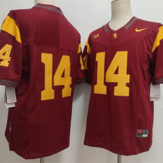 Men's USC Trojans #14 Jayden Maiava 2025 F.U.S.E. Red No Name Stitched Jersey