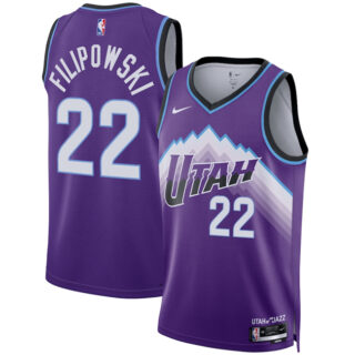 Men's Utah Jazz #22 Kyle Filipowski Purple 2025 Icon Edition Stitched Basketball Jersey