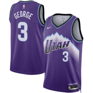 Men's Utah Jazz #3 Keyonte George Purple 2025 Icon Edition Stitched Basketball Jersey