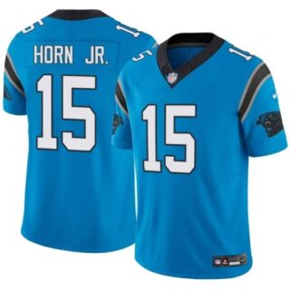 Men's Carolina Panthers #15 Jaycee Horn Blue F U S E Stitched Nike NFL Jersey