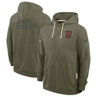 Men's Chicago Bears Olive 2025 Salute to Service Pullover Hoodie