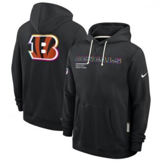Men's Cincinnati Bengals Black 2025 Crucial Catch Dri-FIT Hoodie