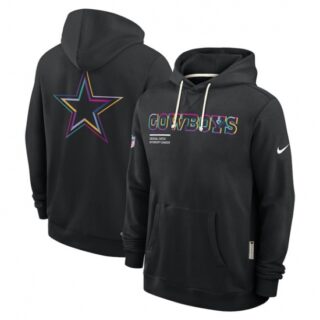 Men's Dallas Cowboys Black 2025 Crucial Catch Dri-FIT Hoodie