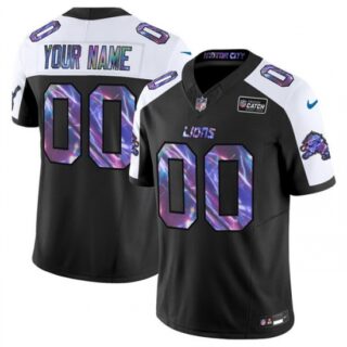 Men's Detroit Lions Active Player Custom Black Alternate 2025 Crucial Catch F.U.S.E. Vapor Limited Football Stitched Jersey