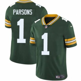 Men's Green Bay Packers #1 Micah Parsons Nike Green Limited Jersey