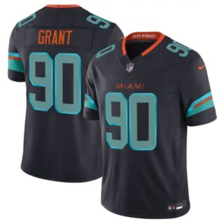 Men's Miami Dolphins #90 Kenneth Grant Black 2025 F.U.S.E. Rivalry Series Vapor Limited Football Stitched Jersey