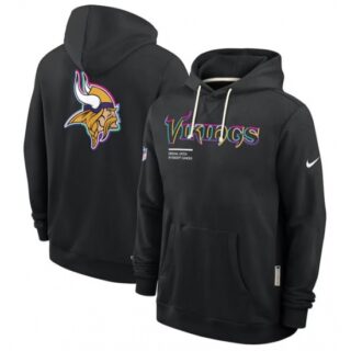 Men's Minnesota Vikings Black 2025 Crucial Catch Dri-FIT Hoodie